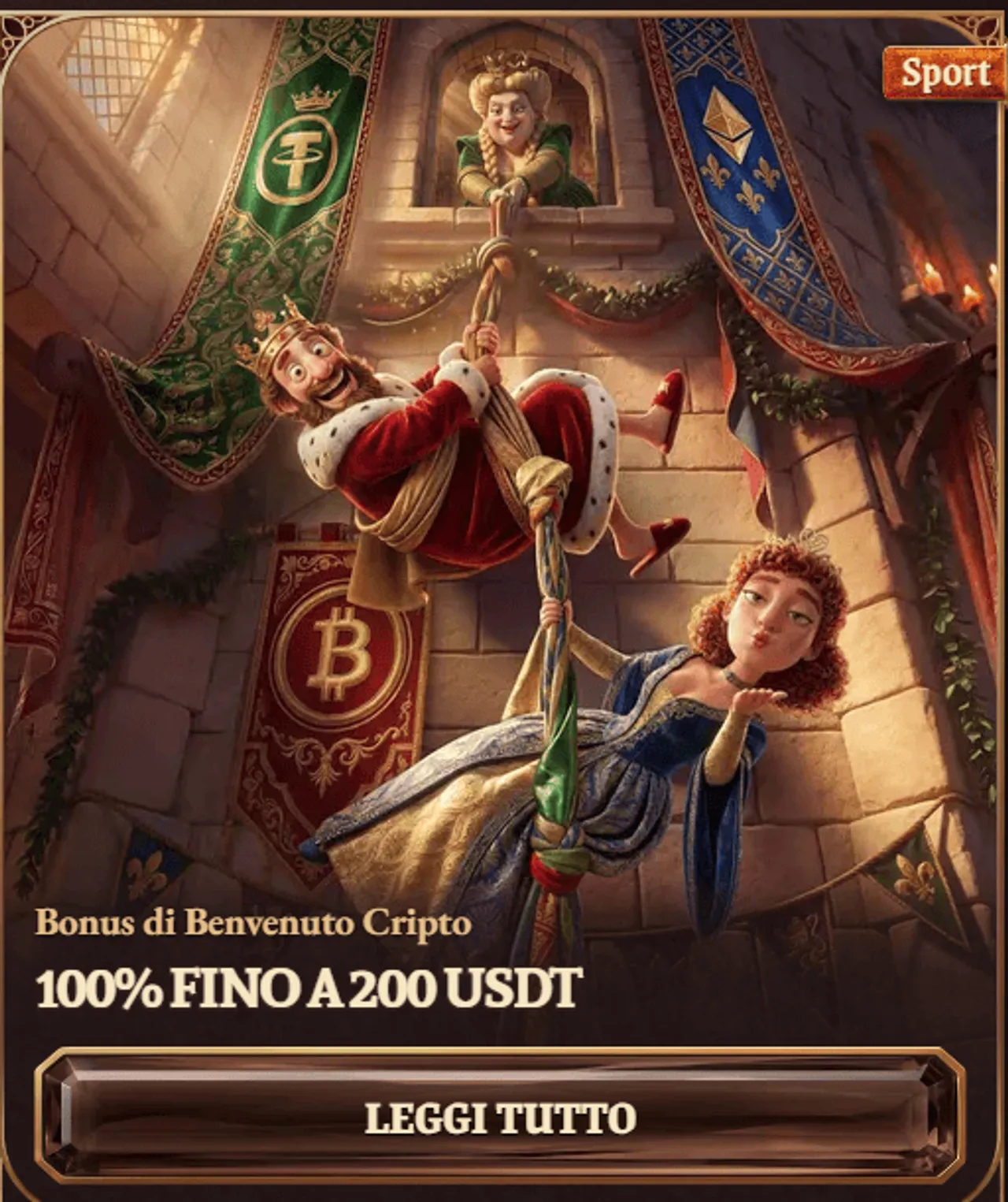Bonus di benvenuto cripto 100 percento fino a 200 usdt