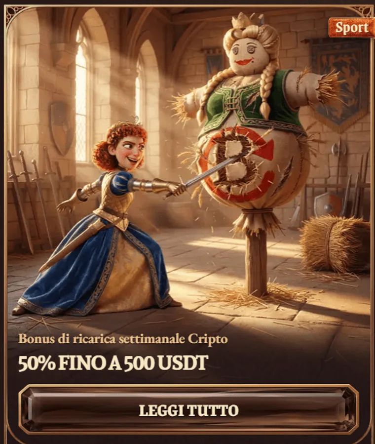 Bonus di ricarica settimanale cripto 50 percento fino a 500 usdt